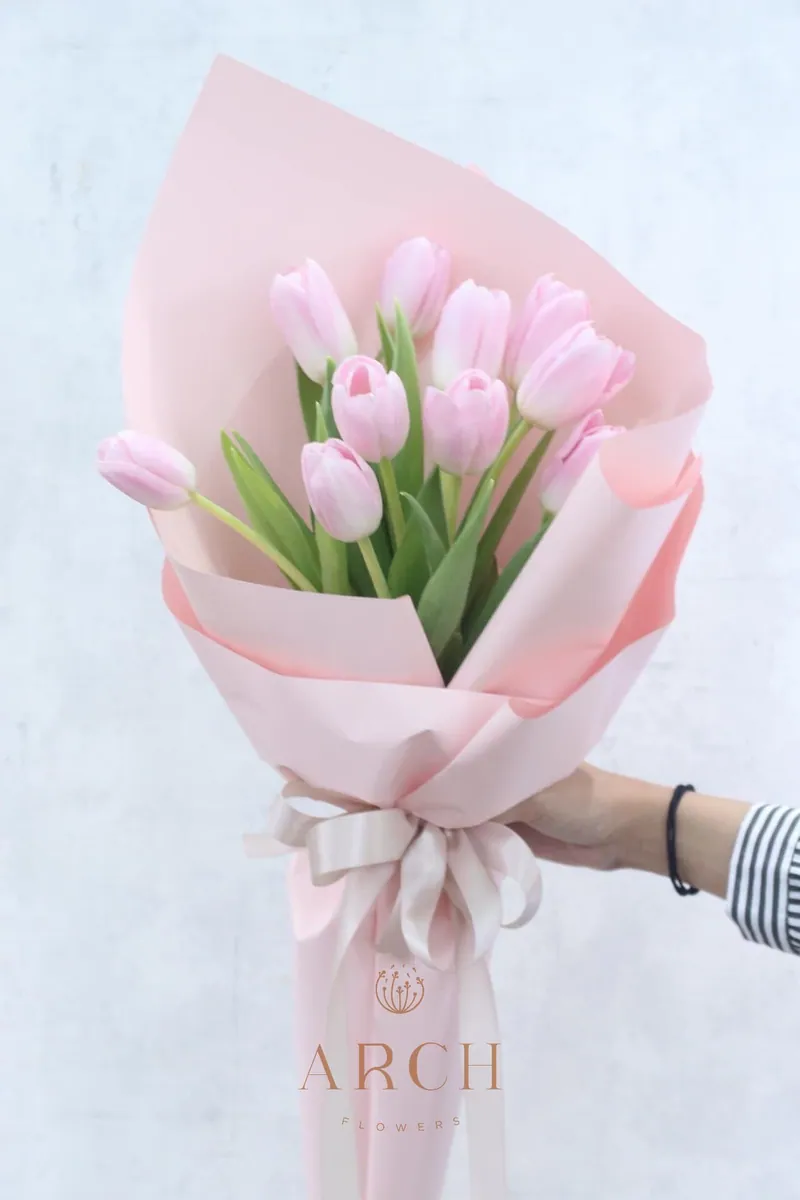 Bó Hoa Tặng Sinh Nhật Tulip Hồng