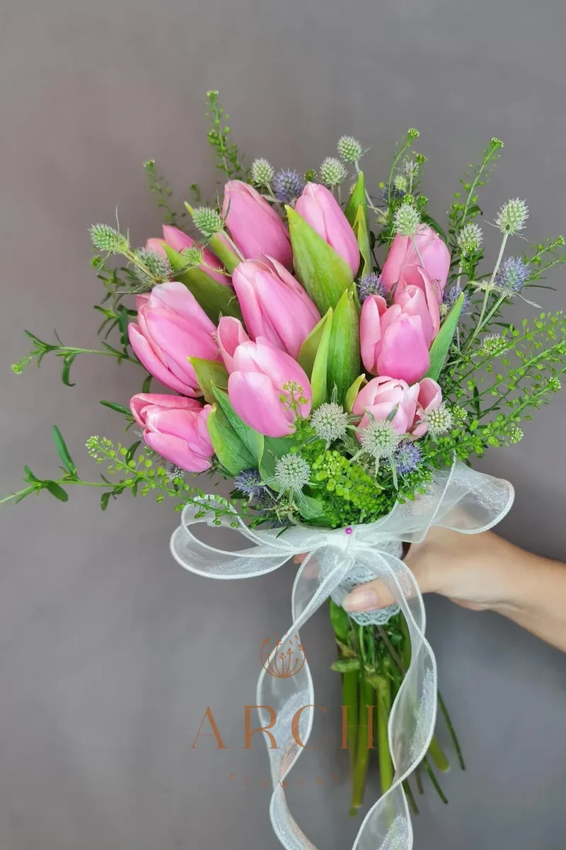 Hoa Cưới Tulip Hồng Đẹp
