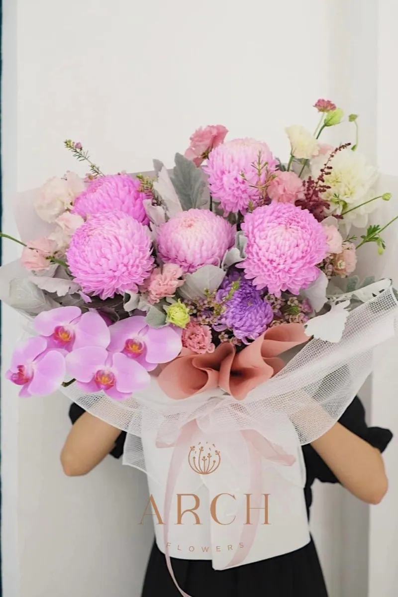 Bó Hoa Cúc Mẫu Đơn - Chúc Mừng Sinh Nhật