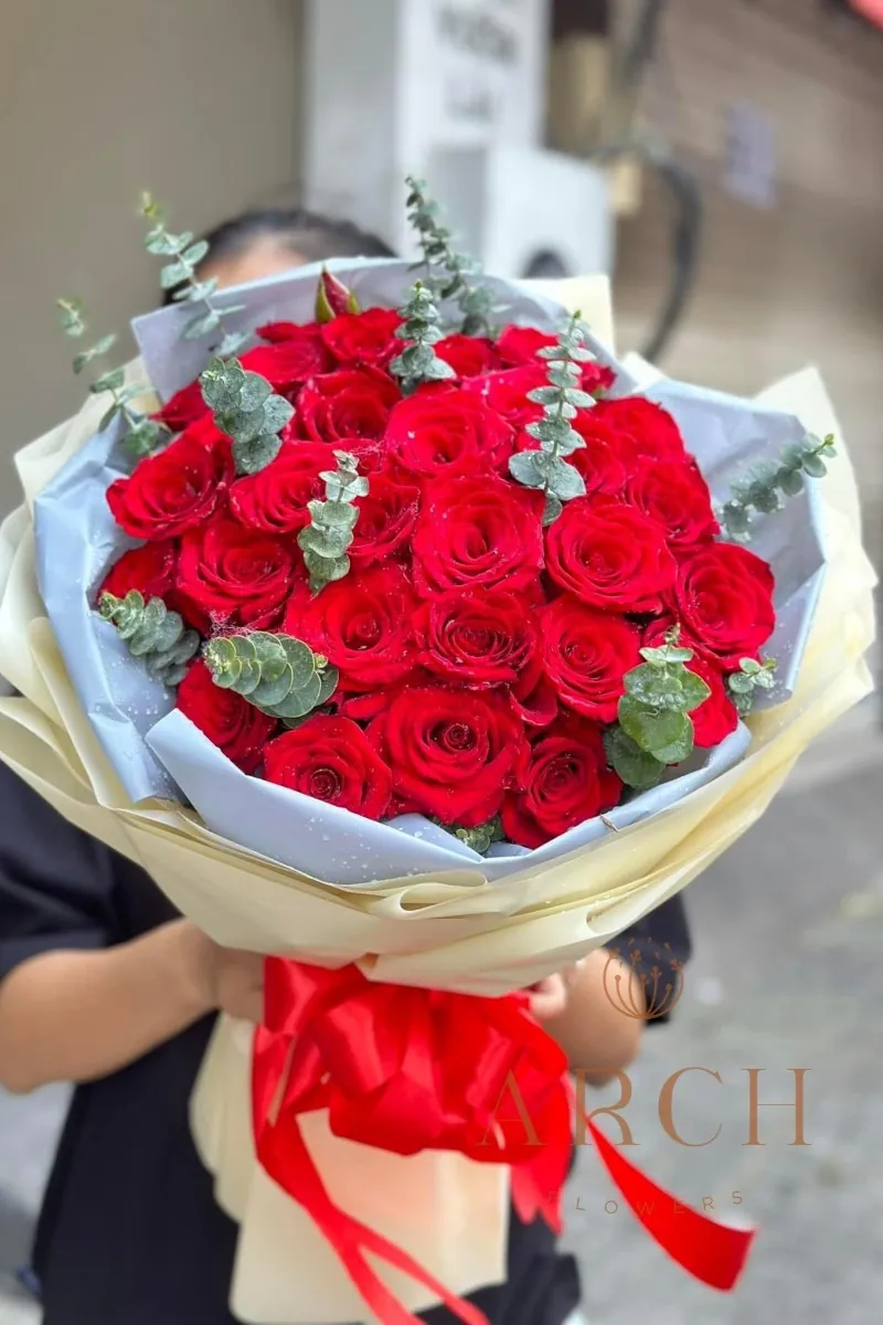 Bó Hoa Hồng Đỏ Tặng Sinh Nhật