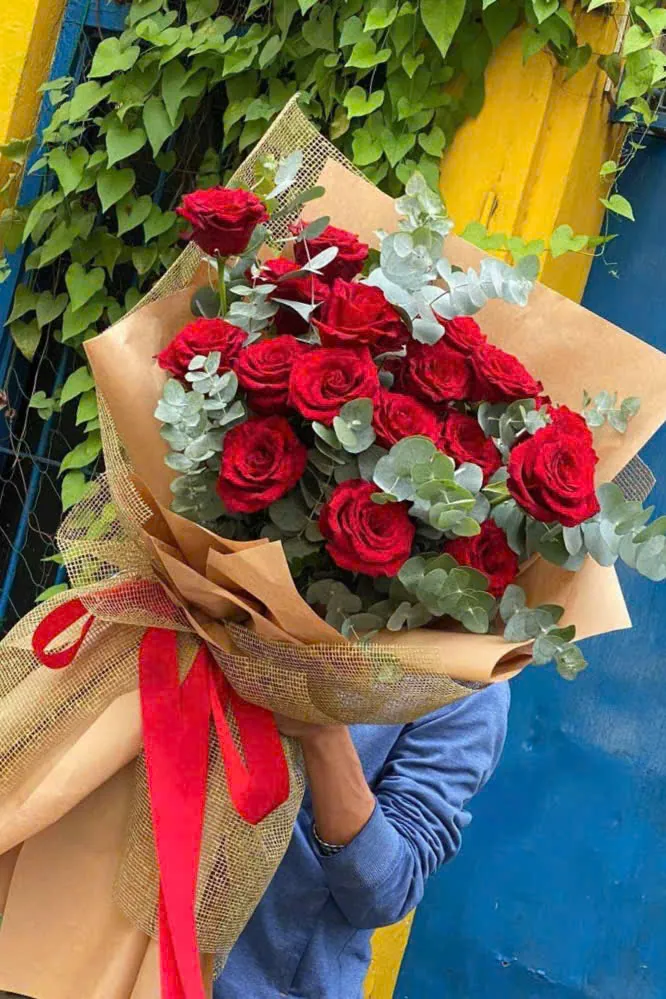 Bó Hoa Tone Hồng Đỏ